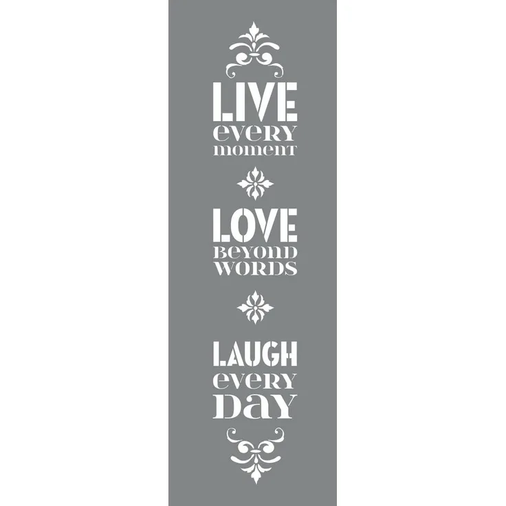 Rayher 38977000 Schablone Lebe den Tag, 15,25x45,72cm, SB-Btl 2Stück