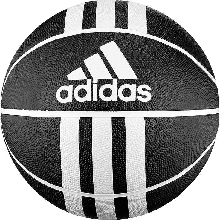 adidas Jungen 3S Rubber X Basketbälle, Black-White, 7