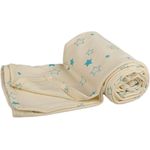 Kaarsgaren Bio-Baumwoll-Decke für den Sommer (Aqua Sterne, 100 x 150 cm)