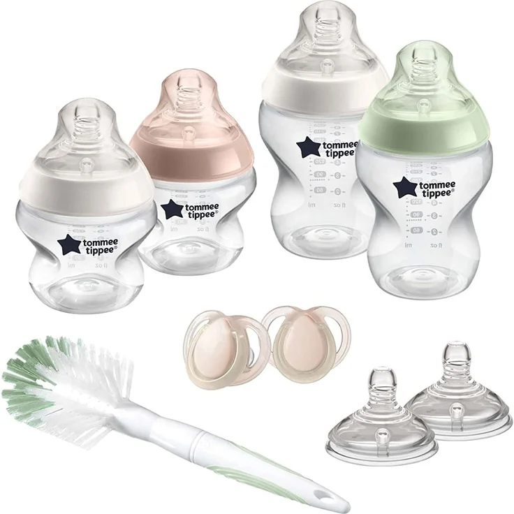 Tommee Tippee Babyfläschchen Set Closer to Nature Starter Set Fur Neugeborene | Ventil Anti-Kolik | BPA frei – Bild 1