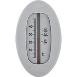 reer Baby-Thermometer für die Badewanne mit süßem Unterwasserwelt-Motiv, kindersicheres Bade-Thermometer, grau