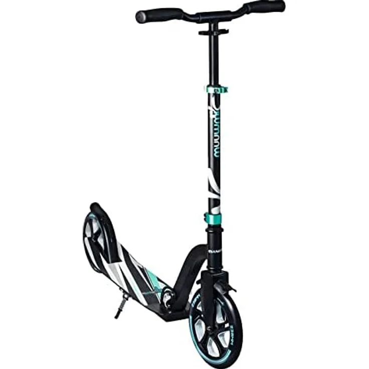 Aluminium Scooter Pro 230/205 mm schwarz-türkis