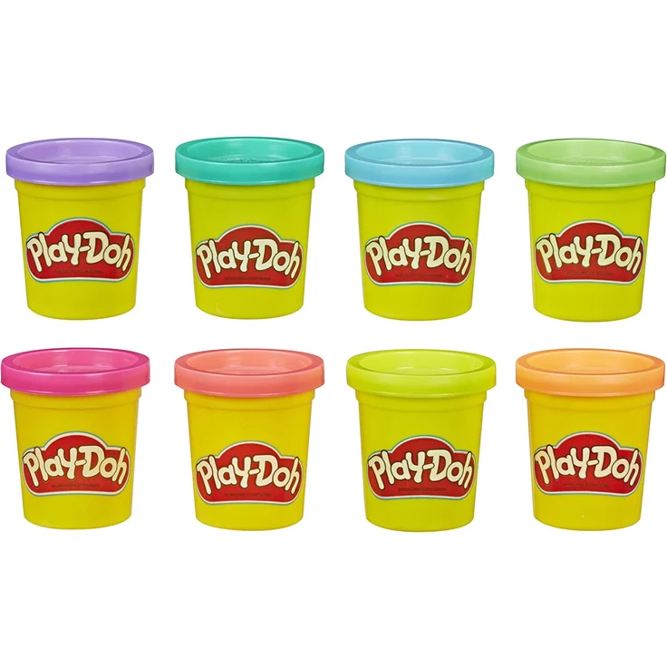 Play-Doh 8er-Pack mit Spielknete in 8 Neonfarben, Knete für fantasievolles und kreatives Spielen - Preisvergleich – Bild 2