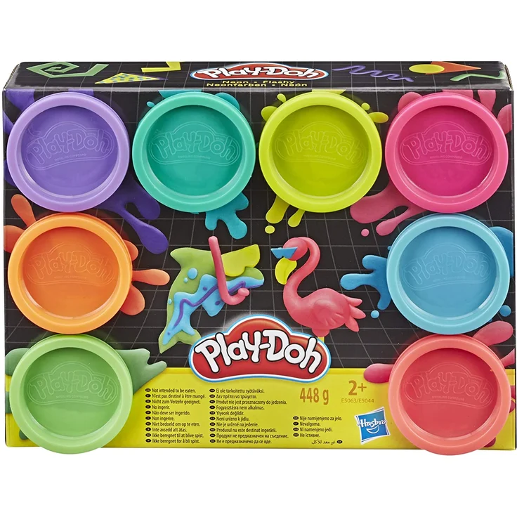 Play-Doh 8er-Pack mit Spielknete in 8 Neonfarben, Knete für fantasievolles und kreatives Spielen - Preisvergleich – Bild 1