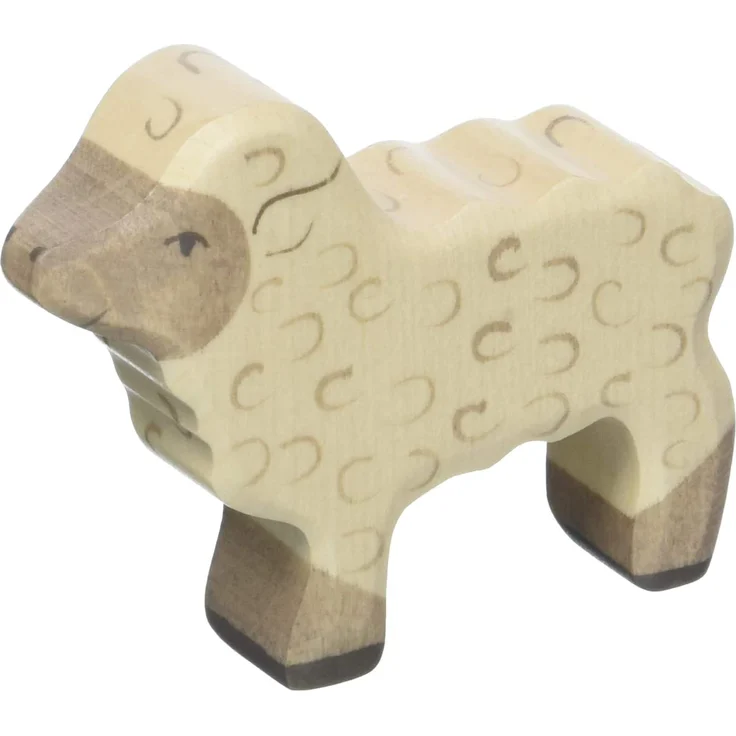 Holztiger 80076 - Lamm stehend - Holzfigur, Spielfigur – Bild 1