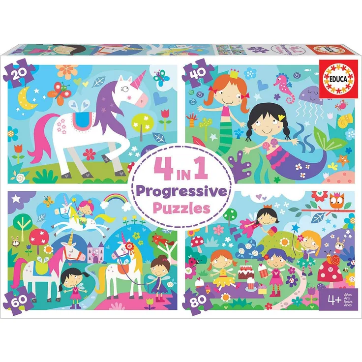 Educa Puzzle 20 + 40 + 60 + 80 Fairy-tale world G3