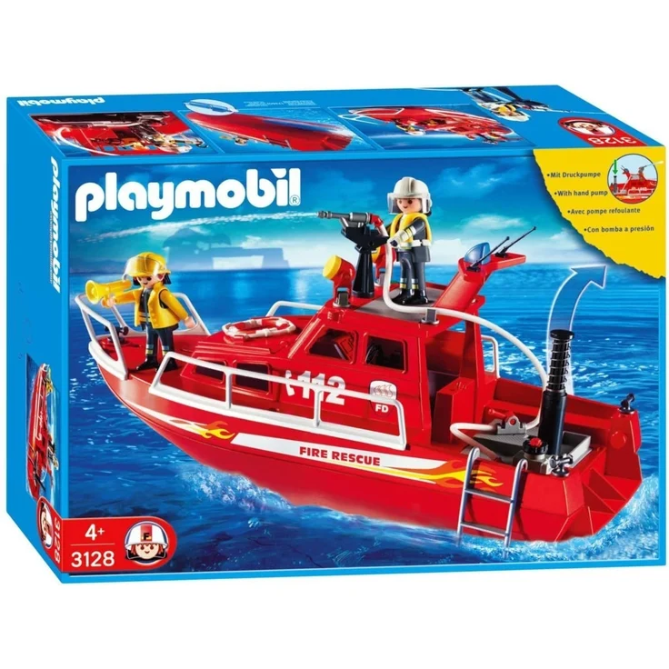Playmobil 3128 - Feuerlöschboot mit Pumpe – Bild 1