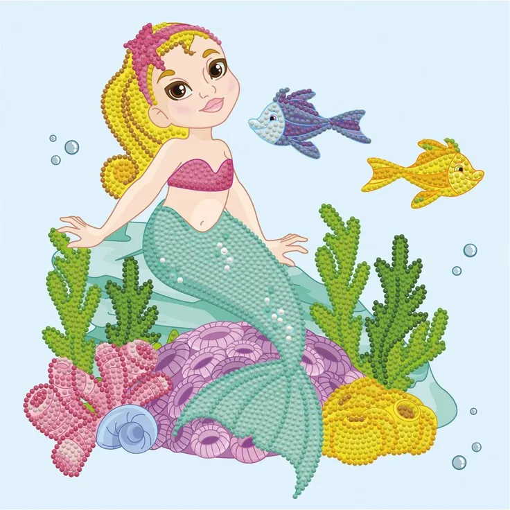 Diamond Dotz, Bastelbox, 28 x 28 x 2,5 cm (MERMAID)