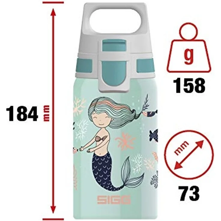 SIGG Shield One Atlantis Kindertrinkflasche, 0. 5 l, BPA frei, auslaufsicher – Bild 2