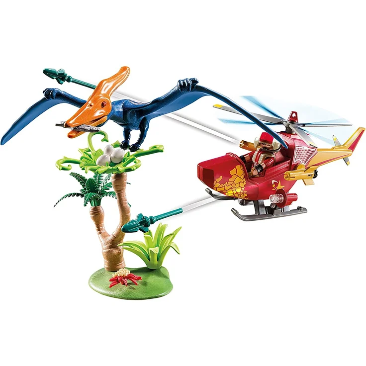 PLAYMOBIL Dinos 9430 Helikopter mit Flugsaurier, Ab 4 Jahren – Bild 4