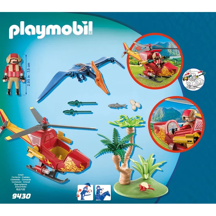 PLAYMOBIL Dinos 9430 Helikopter mit Flugsaurier, Ab 4 Jahren – Bild 3