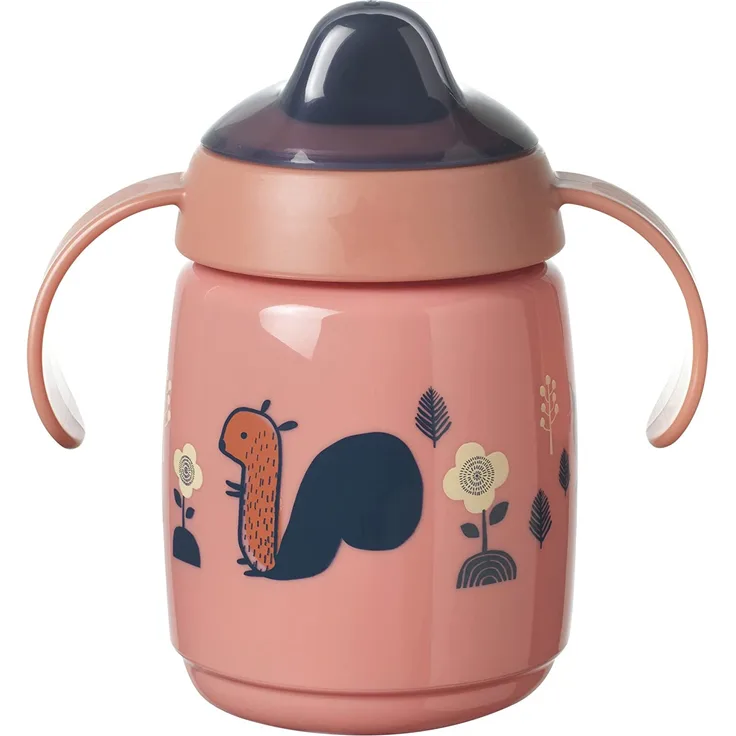 Tommee Tippee Superstar Sippee, Trinklernbecher 100% Auslauf- und Schüttelsichere INTELLIVALVE-Technologie, Antibakterieller BACSHIELD-Technologie, 6 M. +, 300ml, Rosa