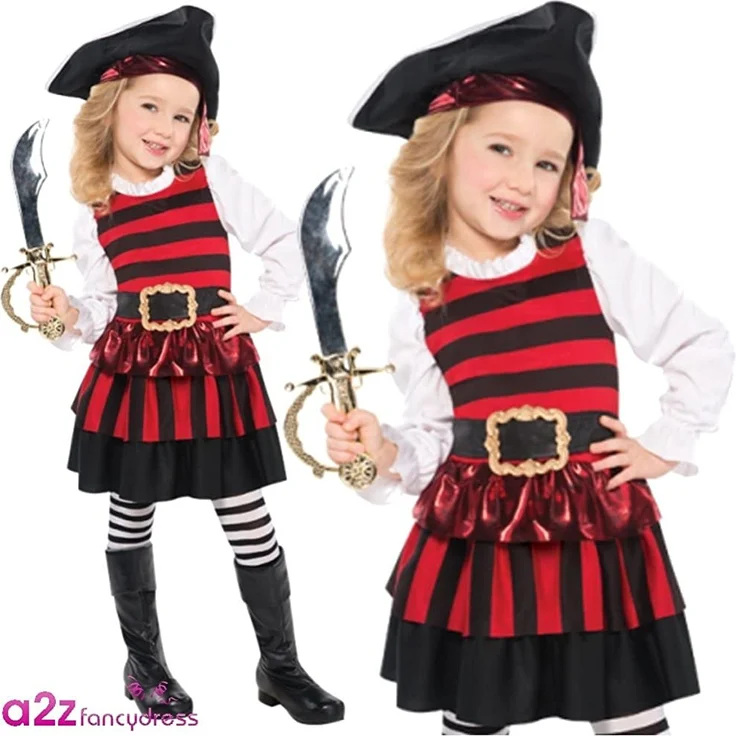 Amscan kostüm Little Lass Polyester rot/schwarz 4-6 Jahre – Bild 2