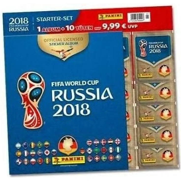 Panini WM Russia 2018 – Sticker – Starterset mit Album und 10 Tüten - deutsche Ausgabe