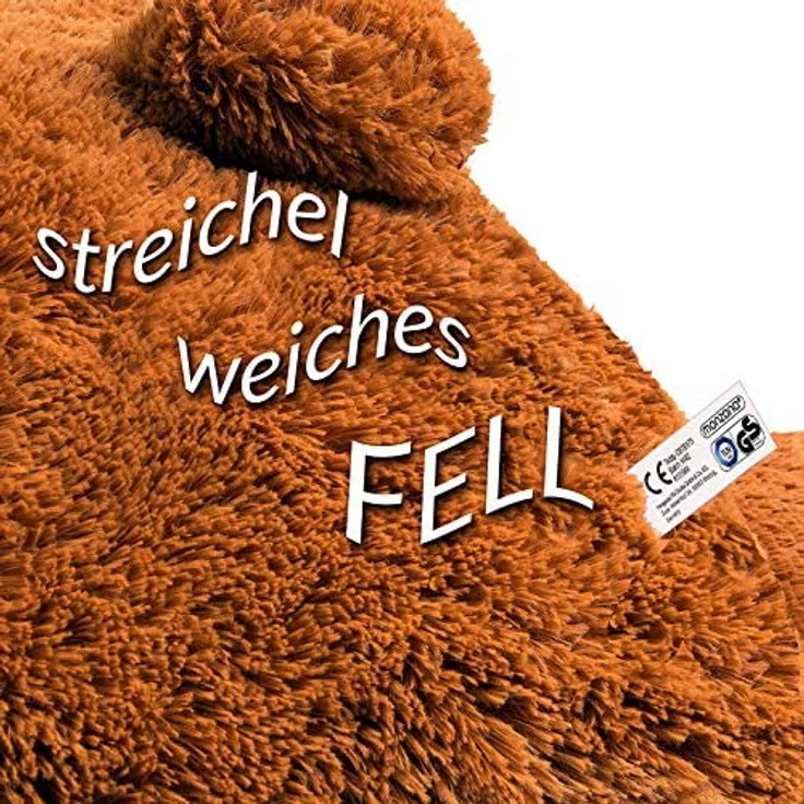Monzana Teddybär L - XXXL 50-175cm verschiedene Farben Weiches Fell Schleife Tatzendruck Geschenk Plüschtier Kuscheltier Stofftier Riesen Teddy Bär – Bild 7