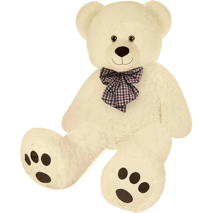 Monzana Teddybär L - XXXL 50-175cm verschiedene Farben Weiches Fell Schleife Tatzendruck Geschenk Plüschtier Kuscheltier Stofftier Riesen Teddy Bär – Bild 1