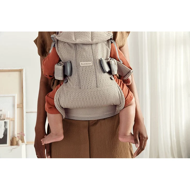 BabyBjörn Babytrage One Air Greige, 3D Mesh – Bild 5