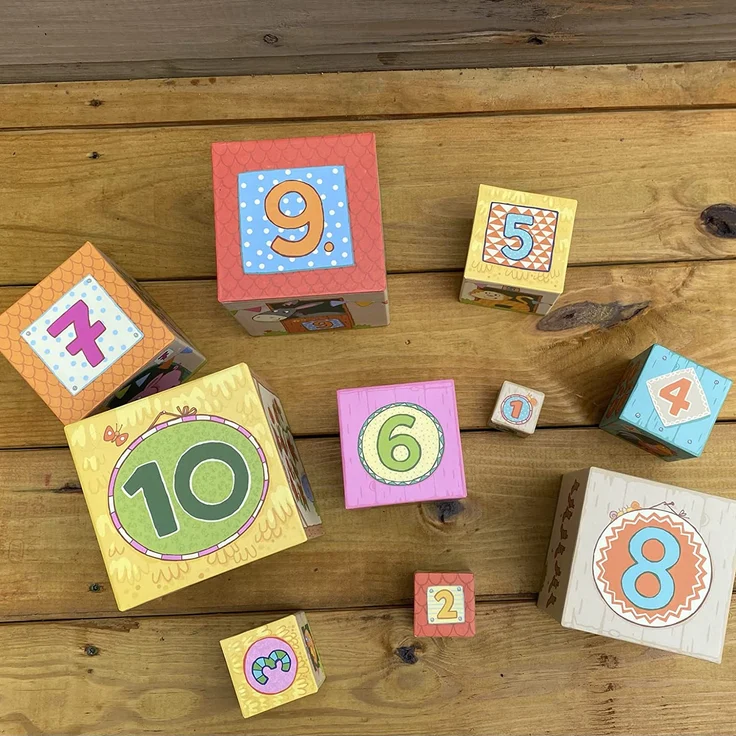 Haba 5879 Stapelwürfel 'Auf dem Land', lustiges Stapelspiel für Babys ab 1 Jahr, Stapelwürfel aus stabilem Karton, BPA-frei, Turm mit niedlichen Bauernhofmotiven - Preisvergleich – Bild 7