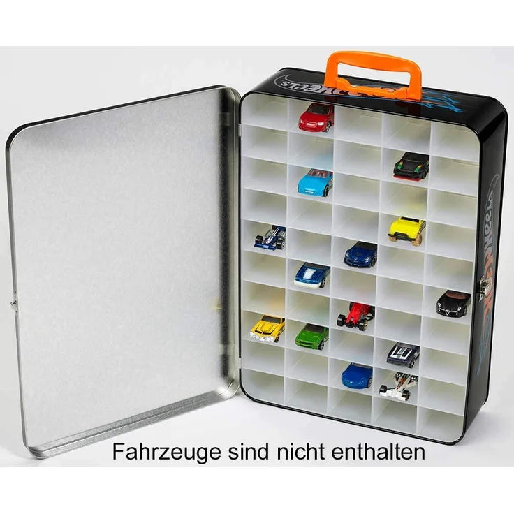 Theo Klein 2881 Hot Wheels Sammelkoffer I Metallkoffer für bis zu 50 Autos I Praktische Unterteilungen I Maße: 37,5 cm x 26 cm x 8,5 cm I Spielzeug für Kinder ab 3 Jahren – Bild 3