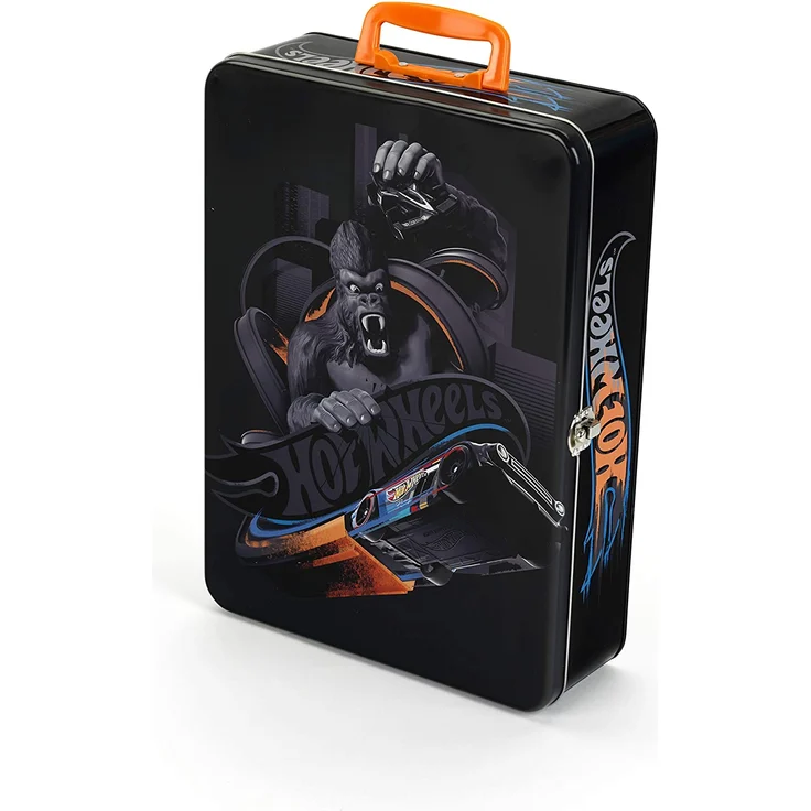 Theo Klein 2881 Hot Wheels Sammelkoffer I Metallkoffer für bis zu 50 Autos I Praktische Unterteilungen I Maße: 37,5 cm x 26 cm x 8,5 cm I Spielzeug für Kinder ab 3 Jahren – Bild 2