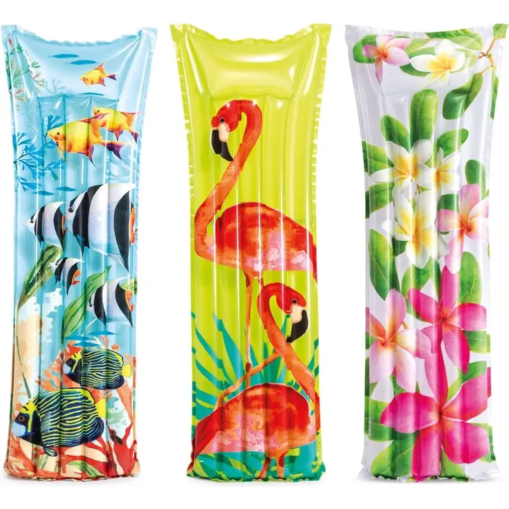 Intex 59720 Matratze Floral, Mehrfarbig, 183 x 69 cm - 1x Luftmatratze, zufällige Farbauswahl