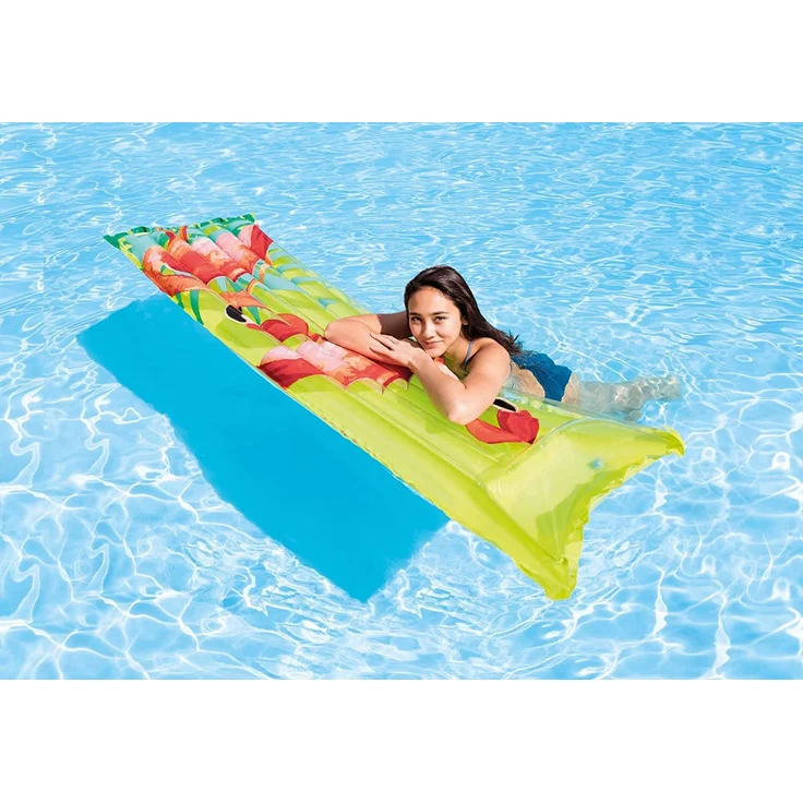 Intex 59720 Matratze Floral, Mehrfarbig, 183 x 69 cm - 1x Luftmatratze, zufällige Farbauswahl – Bild 9