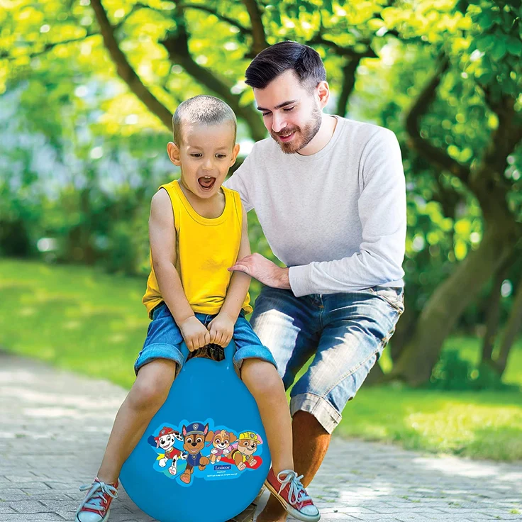 PAW Patrol Helfer auf Vier Pfoten Chase Aufblasbarer Hüpfball, Inbegriffenen manuellen Pumpe, Sicherer und widerstandsfähiger Kunststoff, Blau, BG040PA – Bild 5
