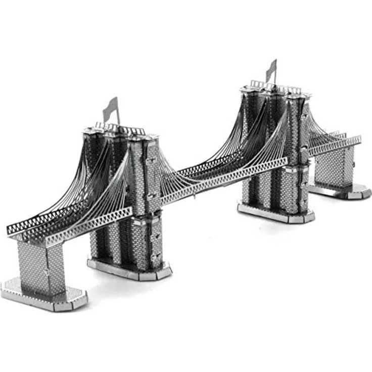 Fascinations Metal Earth MMS048 - 502572, Brooklyn Bridge, Konstruktionsspielzeug, 2 Metallplatinen, ab 14 Jahren