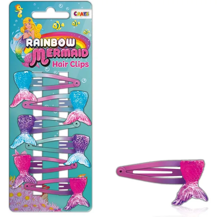 CRAZE Mermaid Hair Clips Haarspangen Meerjungfrau Kinderschmuck Haarschmuck für Kinder 24218, Mädchenschmuck