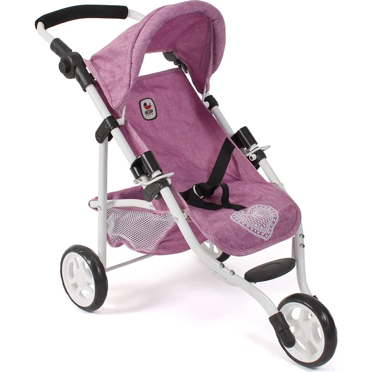 Puppenwagen Jogging-Buggy "LOLA" Jeans pink - Puppenbuggy – Bild 1