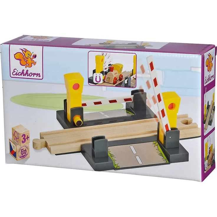 Eichhorn Holz-Eisenbahn Bahnübergang