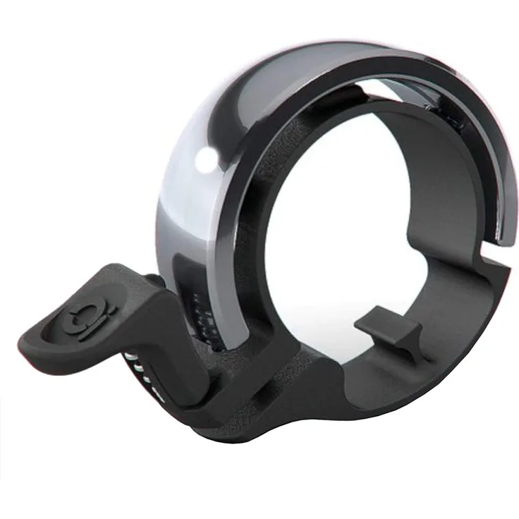 Knog Fahrradklingel Oi Classic Small, 22,2 mm , Schwarz Silber