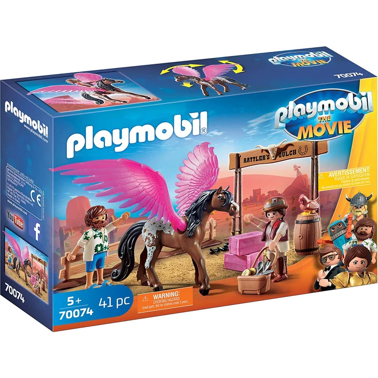 PLAYMOBIL:THE MOVIE 70074 Marla, Del und Pferd mit Flügeln, Ab 5 Jahren – Bild 1