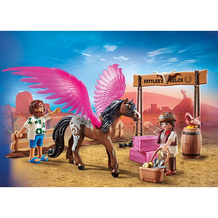 PLAYMOBIL:THE MOVIE 70074 Marla, Del und Pferd mit Flügeln, Ab 5 Jahren – Bild 3
