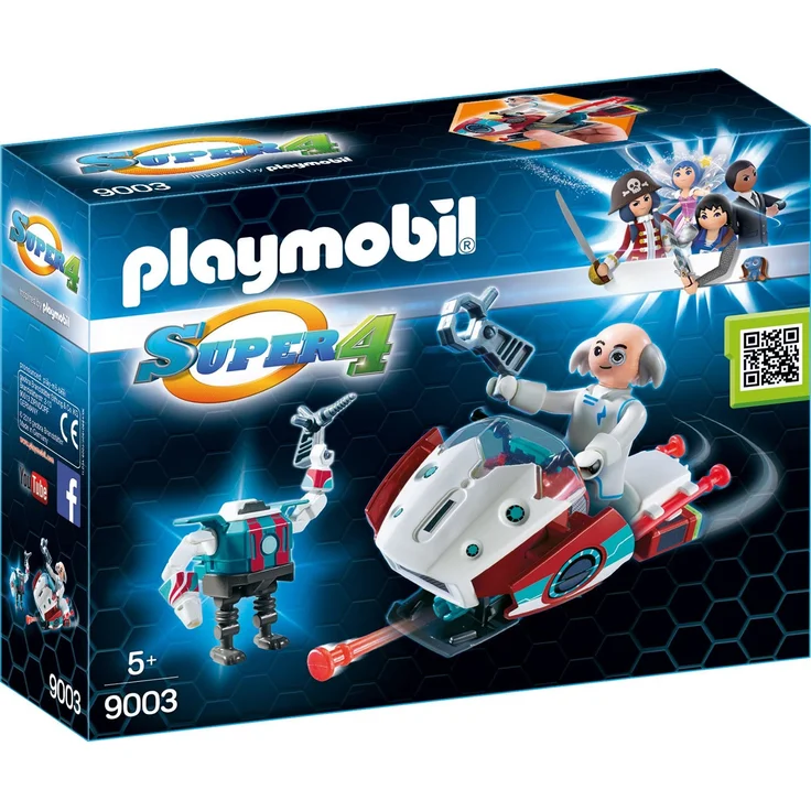 Playmobil SUPER4 Skyjet mit Dr X & Roboter 9003 – Bild 1