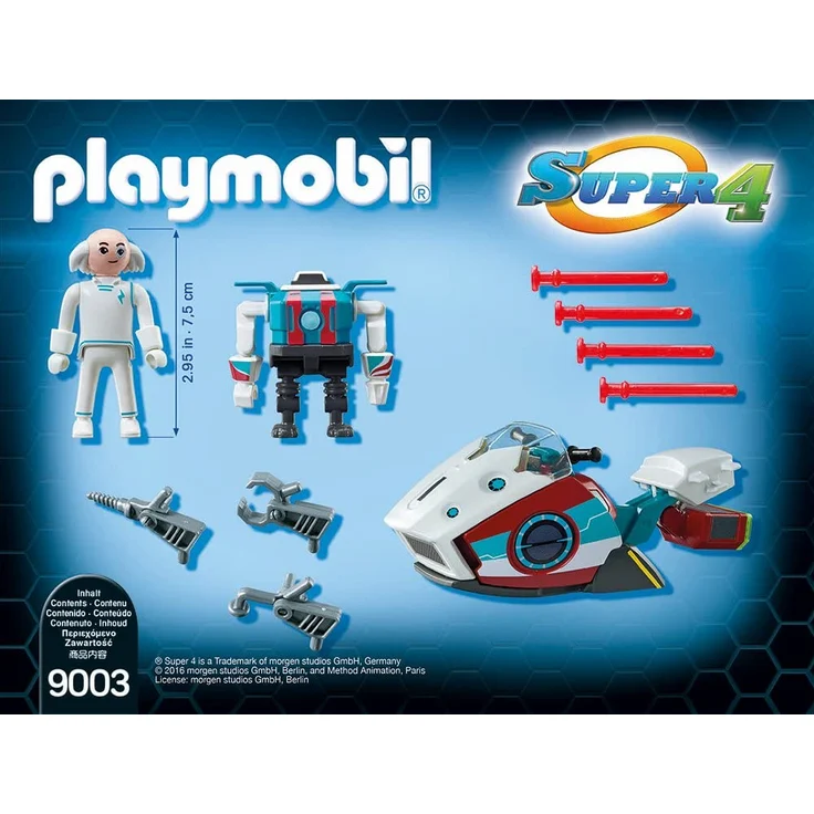 Playmobil SUPER4 Skyjet mit Dr X & Roboter 9003 – Bild 5