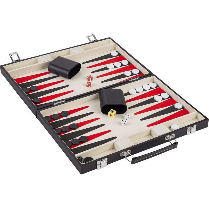 Engelhart - Schwarzes und weißes rotes Backgammon 36 cm - 250505 - Preisvergleich – Bild 2