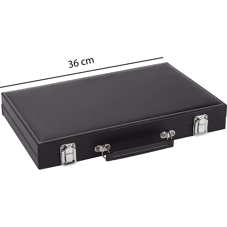 Engelhart - Schwarzes und weißes rotes Backgammon 36 cm - 250505 - Preisvergleich – Bild 4