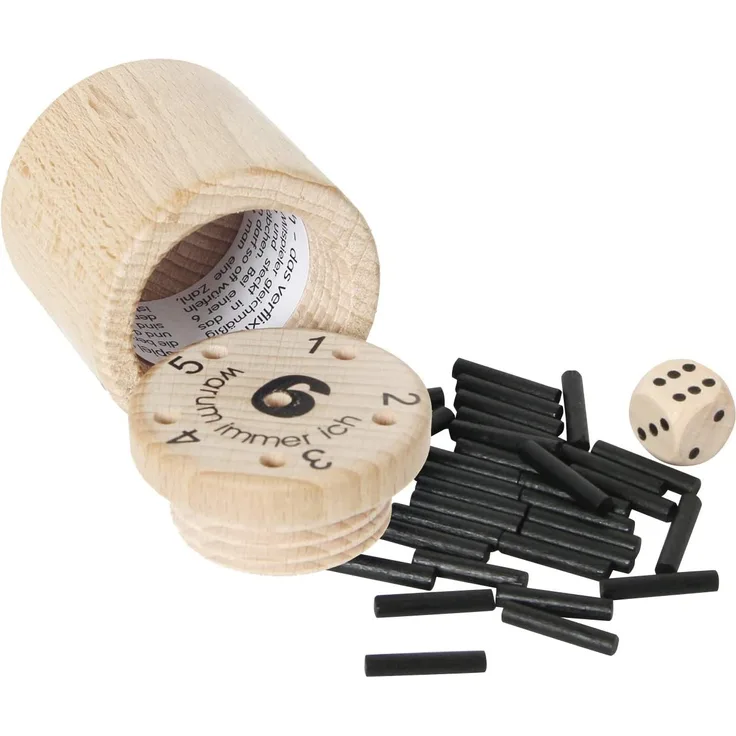 Bartl 108864 Spannendes Würfelspiel aus Holz Warum Immer ich?, klein, Natur - ideal zum Mitnehmen