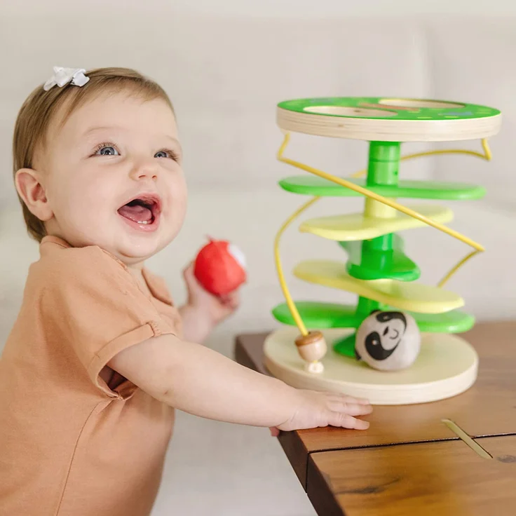 Melissa & Doug Rollables Baumhaus | Aktivitätsspielzeug für die frühe Entwicklung Jungen & Mädchen ab 1J. | Babyspielzeug aus Holz ab 12 Monaten | Ursache-Wirkung-Babyspielzeug mit sensorischen Bällen – Bild 5