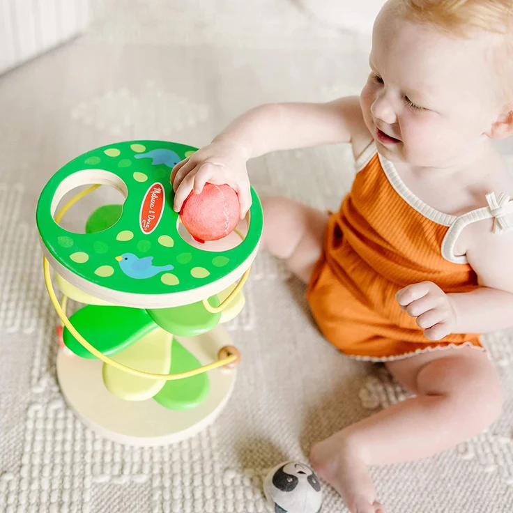 Melissa & Doug Rollables Baumhaus | Aktivitätsspielzeug für die frühe Entwicklung Jungen & Mädchen ab 1J. | Babyspielzeug aus Holz ab 12 Monaten | Ursache-Wirkung-Babyspielzeug mit sensorischen Bällen – Bild 2