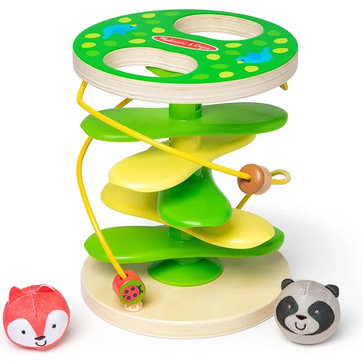 Melissa & Doug Rollables Baumhaus | Aktivitätsspielzeug für die frühe Entwicklung Jungen & Mädchen ab 1J. | Babyspielzeug aus Holz ab 12 Monaten | Ursache-Wirkung-Babyspielzeug mit sensorischen Bällen