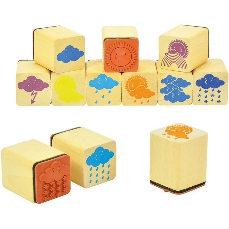 EDUPLAY 220116 Wetterstempel Holz