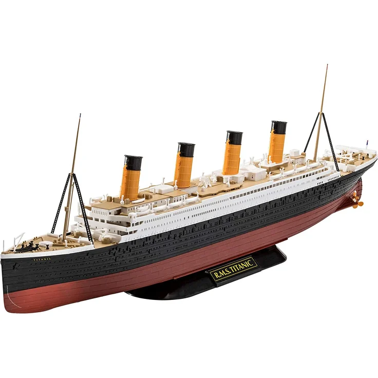 Revell 05498 RMS Titanic, Schiffsbausatz 10 Modellbausatz mit Easy-Click-System, farbige Bauteile, für Einsteiger, Mehrfarbig, 1:600/44,8 cm – Bild 3