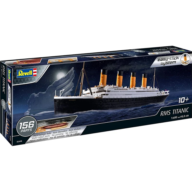 Revell 05498 RMS Titanic, Schiffsbausatz 10 Modellbausatz mit Easy-Click-System, farbige Bauteile, für Einsteiger, Mehrfarbig, 1:600/44,8 cm – Bild 12