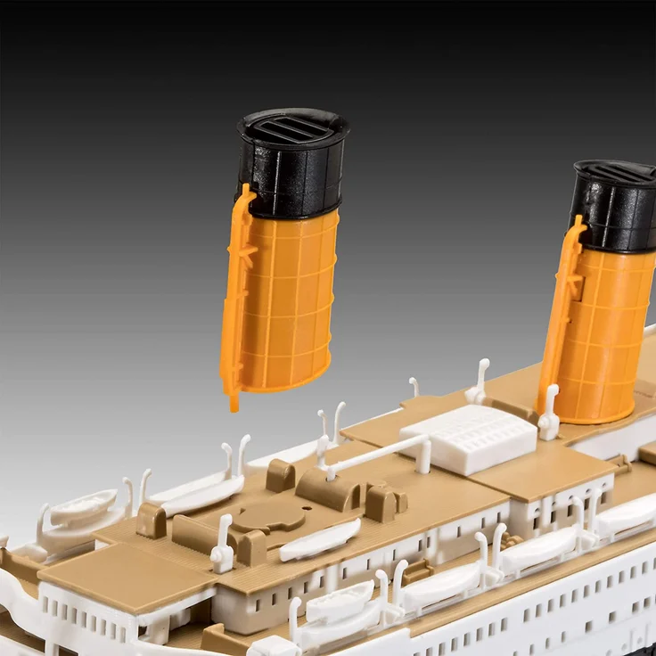 Revell 05498 RMS Titanic, Schiffsbausatz 10 Modellbausatz mit Easy-Click-System, farbige Bauteile, für Einsteiger, Mehrfarbig, 1:600/44,8 cm – Bild 9