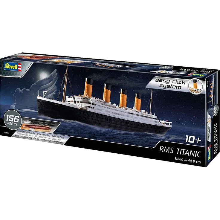 Revell 05498 RMS Titanic, Schiffsbausatz 10 Modellbausatz mit Easy-Click-System, farbige Bauteile, für Einsteiger, Mehrfarbig, 1:600/44,8 cm – Bild 13