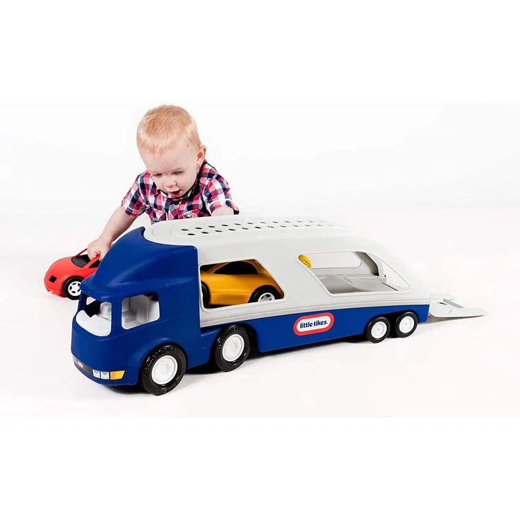 Little Tikes Großer Autotransporter - Großtransporter mit 2 Sportwagen - Stunden voller Spaß - für drinnen oder draußen – Bild 4