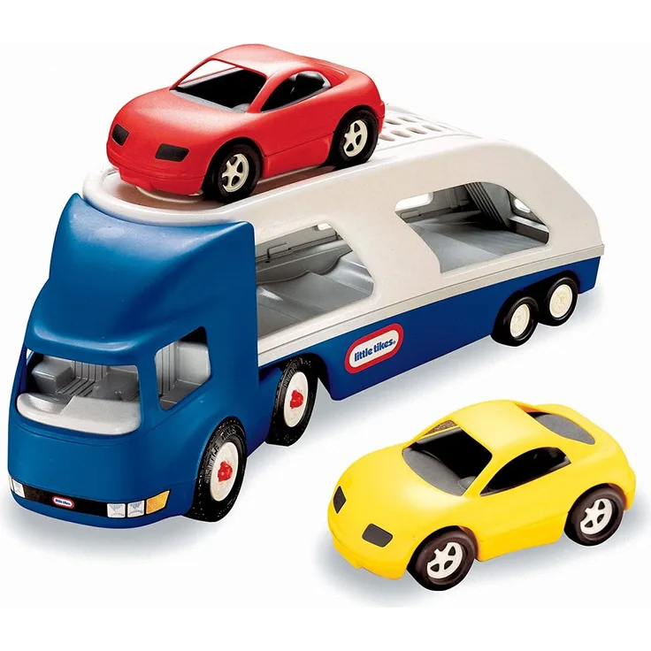 Little Tikes Großer Autotransporter - Großtransporter mit 2 Sportwagen - Stunden voller Spaß - für drinnen oder draußen