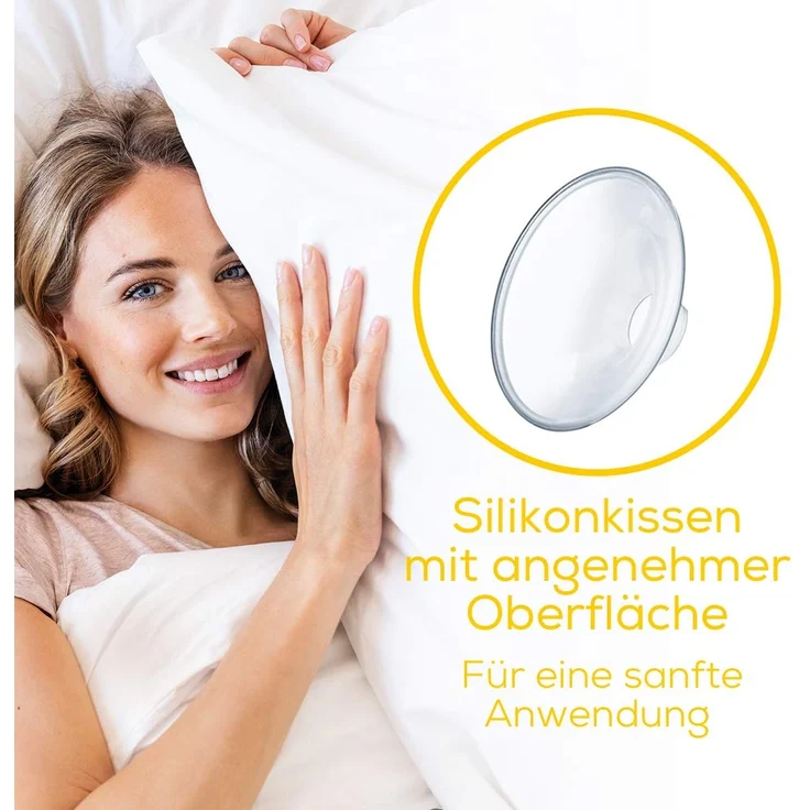 Beurer BY 70 Dual elektrische Doppel-Milchpumpe, mit 10 Stimulations- und Abpumpstufen, zwei Fläschchen, Aufbewahrungstasche, Memory-Funktion, angenehmes Silikonkissen, Avent- und NUK-Adapter – Bild 5